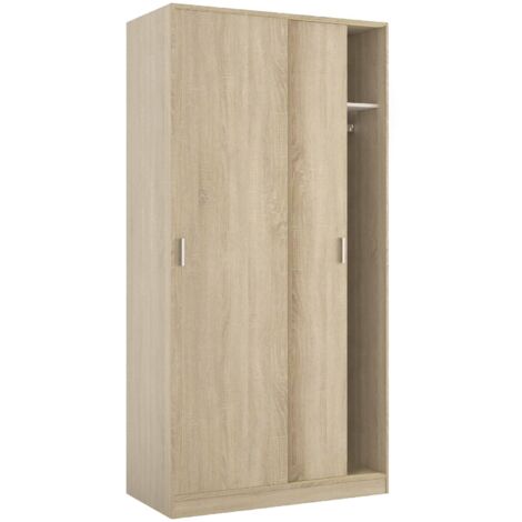 Guardaroba 2 Ante - Armadio Camera da Letto Marrone Rovere 50x200h cm