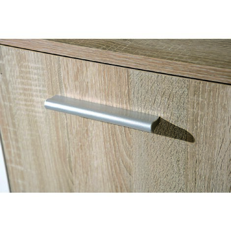 Mobile soggiorno buffet egadi 77x30x115h finitura rovere e bianco laccato - Inter Link