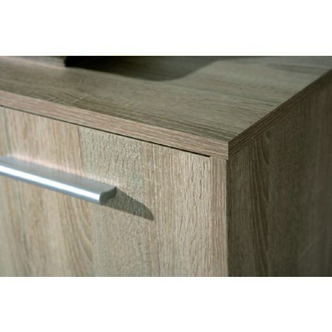 Mobile soggiorno buffet egadi 77x30x115h finitura rovere e bianco laccato - Inter Link