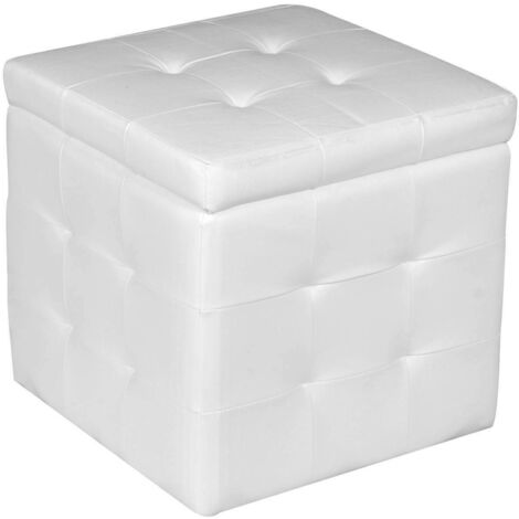 EVERGREENWEB Pouf poggiapiedi 83x43 cm per Divano Sgabello Cubo, tessuto  Idrorepellente: Pouf design moderno per soggiorno