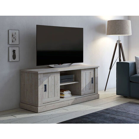 Dmora Mobile da soggiorno porta tv, colore marrone, Misure 145 x 60 x 46 cm,  con