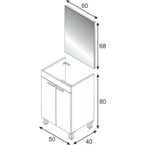 Compra Dmora Mobile sottolavabo Lancaster, Mobiletto per bagno