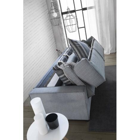 Divano Letto 3 Posti ROBIN Amber - Tessuto Kronos Verde Bottiglia, 238x96x95 Cm, Schienale Regolabile, Produzione UE - Foto 6