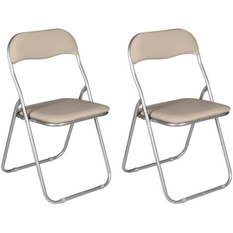 Dmora Set di sedie pieghevoli Antenore, Poltrona salvaspazio