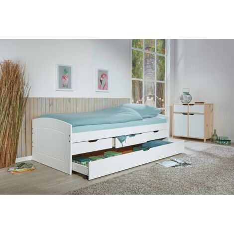 Dmora - Letto singolo Arcade, Sommier per camera da letto, Giroletto