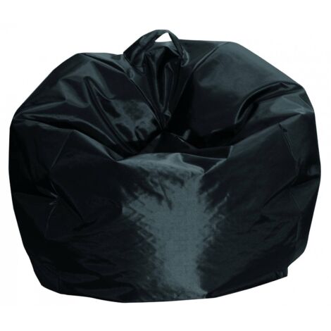 Talamo Italia - Pouf Ascia, Poltrona multiuso, Poltroncina sacco, Pouf poggiapiedi, Made in Italy, 65x65 h50 cm, Nero