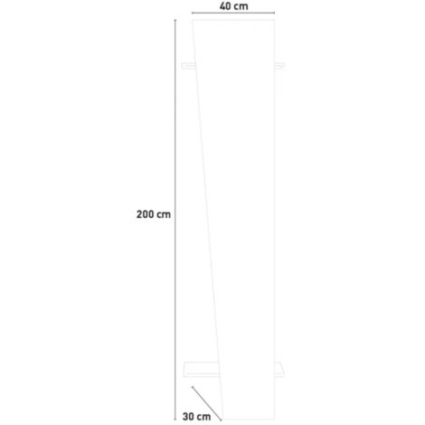 Mobile Ingresso Dmora - Appendiabiti E Consolle, 187x38x180 Cm, Quercia E Bianco - Foto 8