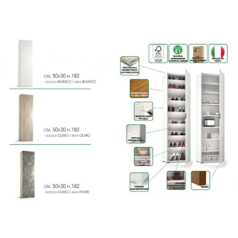 Scarpiera MADSOUKY A 4 Ripiani E 7 Livelli - Capacità 56-70 Paia Di Scarpe, Struttura In Acciaio E Plastica, Impilabile E Fai Da Te - 5