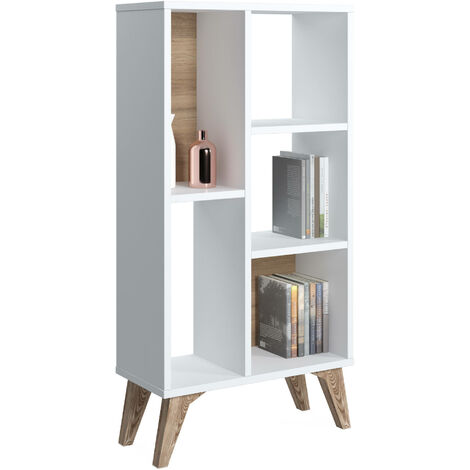 Dmora Libreria Verticale con Quattro Scomparti, cm 54 x 25 x 121