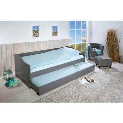 Letto Matrimoniale Ddavi, Sommier Per Camera Da Letto, Giroletto Per Stanza, Struttura Porta Materasso 166x205 H100 Cm Rovere