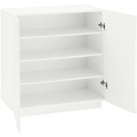 Scarpiera Dmaric, Mobile multiuso a 2 ante e 1 anta a ribalta, Portascarpe  da ingresso, 100% Made in Italy, cm 80x40h80, Bianco lucido e Ardesia