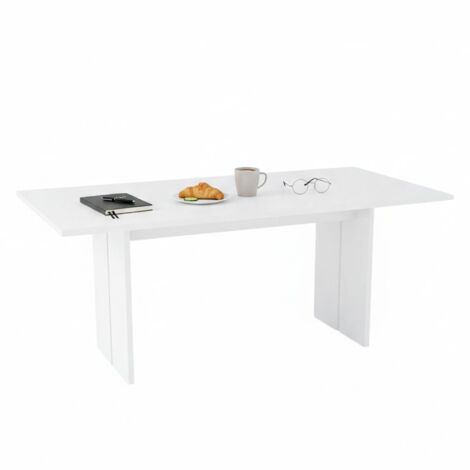 Tavolo Fisso Dmora Talitha – Consolle 120x54x154 Cm In Noce E Bianco, Pannello Melaminico 18mm, Per Cucina E Sala Da Pranzo