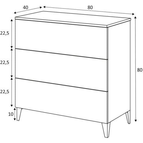 Dmora - Cassettiera Dmale, Settimanale per camera da letto, Comò con 6  cassetti, 120x39h62 cm, Bianco