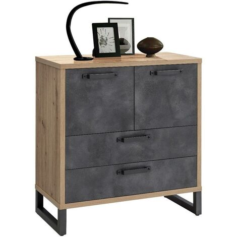 Libreria Industriale 5 Ripiani - Legno E Metallo, 200cm, Per Soggiorno O Ufficio - Foto 9