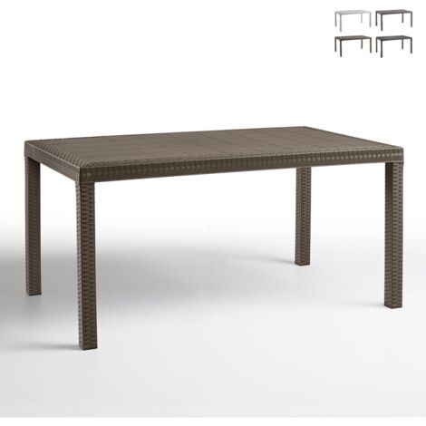 Tavolino Pieghevole Marrone 60x40x38 Cm In Polyrattan