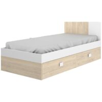 Letto per Bambini Allegruze, Lettino Dimensione Materasso 90x190 cm, 97x196 cm Bianco