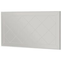 Dmora - Specchio Qamar, Specchiera, Articolo d'arredo a muro, Decorazione con specchio, 60x2h120 cm, Bianco, con imballo rinforzato, con imballo rinforzato
