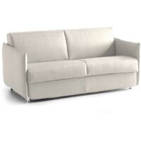 Dmora - Divano fisso 2 posti Varedo, Sofà lineare per salotto, imbottito, sfoderabile, Qualità 100% Made in Italy, 180x95 h90 cm, Beige