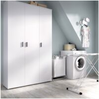 Armadio 116x190h cm con tre ante bianco opaco - Marte
