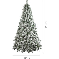 Dmora Albero di Natale "Maria", Altezza 120 cm, Imbiancato, Extra folto, 230 rami, 60x60x120 cm
