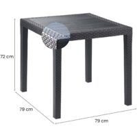 Tavolo Da Esterno Dmora Aversa 180x100x72 Cm – Rettangolare In Polipropilene, 100% Made In Italy, Bianco, Per Giardino E Terrazzo