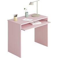 Dmora Scrivania con ripiano estraibile, colore rosa, Misure 79 x 90 x 54 cm - Nuovo imballo