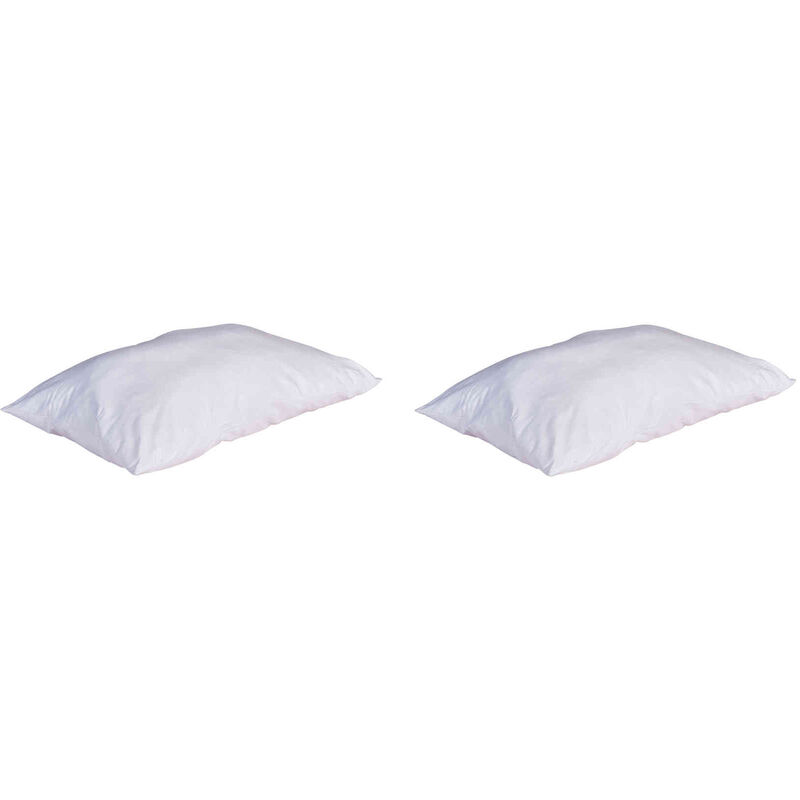 Lot de 2 oreillers recyclés moelleux enveloppe microfibre 50x70