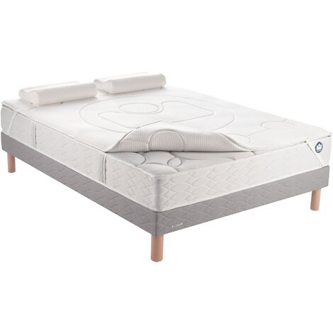 Pack surmatelas mémoire de forme 140x190 et oreillers ergonomiques Bultex