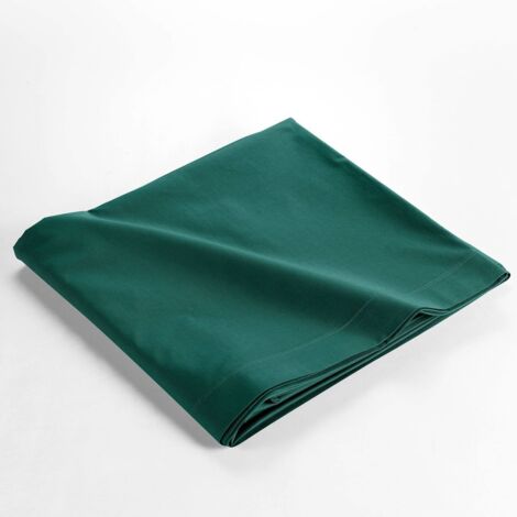 Drap plat Biolina en coton biologique émeraude 180x290 (1/5)