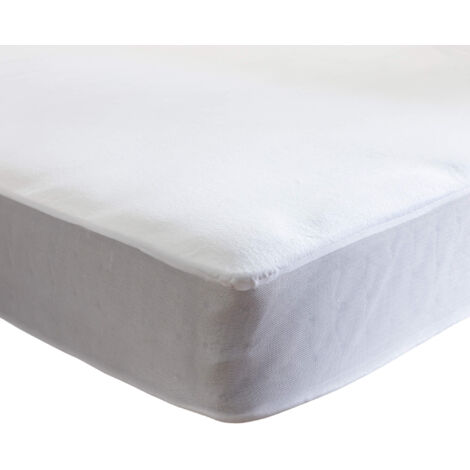 Protège matelas molleton 100% coton bio - bonnet 27 cm 90x200 (1/5)
