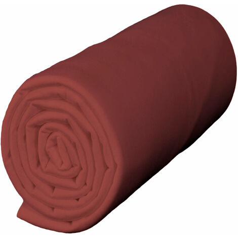 Drap housse jersey terre de sienne bonnet 40 cm 140x200 (1/2)