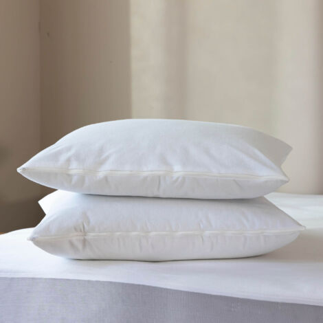 Lot de 2 protège oreillers molleton imperméable 100% coton bio - SOMEO 65x65 - LUNE (1/3)