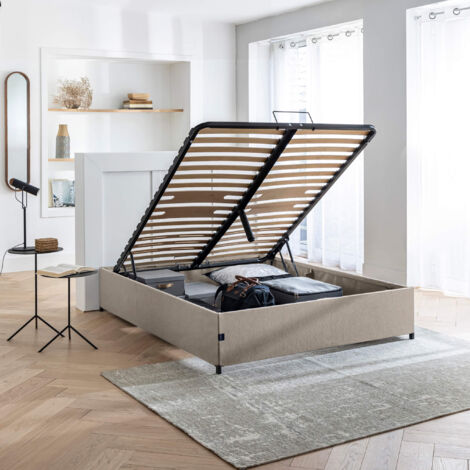 Lit coffre en kit - SOMEO 140x190 Beige