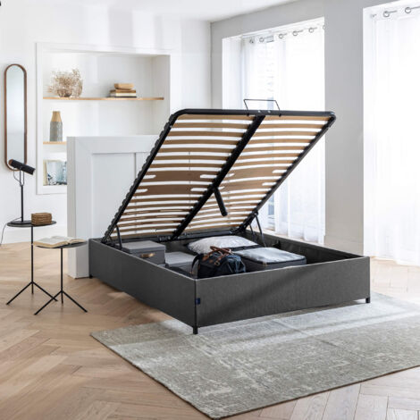 Lit coffre en kit - SOMEO 160x200 Anthracite