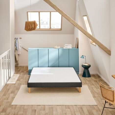 Sommier déco tapissier Vigoroso gris fumé - Bultex 80x200