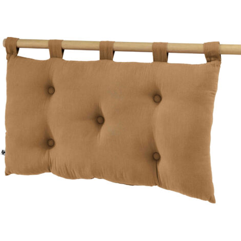 Tête de lit à suspendre double gaze 50x80 cm marron (1/3)