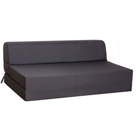 Chauffeuse convertible 2 places en mousse Anthracite - Terre de Nuit