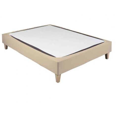 Cache-sommier coton jersey beige 110x190
