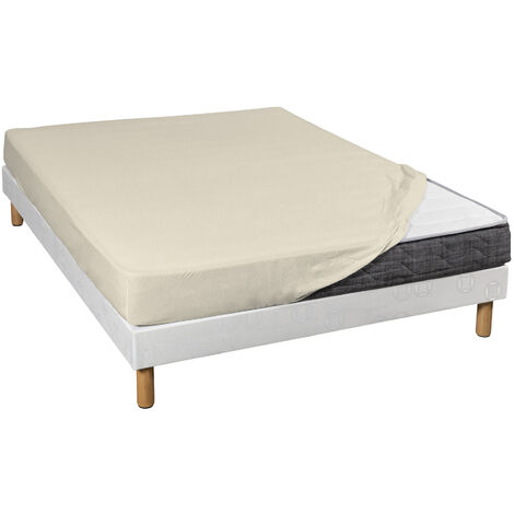 Drap housse lin jersey coton Lycra Tencel 140x190 à 160x220 (1/2)
