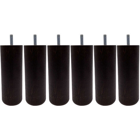 Pieds De Lit Carrés En Bois Wengué Someo - Lot De 4, Hauteur 15 Cm, Filetage 8 Mm - Fabrication Française, Bois Hêtre PEFC