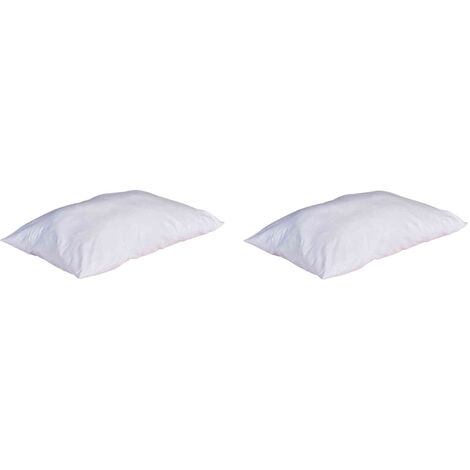 Lot de 2 oreillers recyclés moelleux enveloppe microfibre 50x70