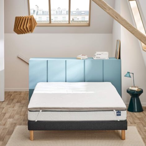 Surmatelas mémoire de forme 160x200 – Épaisseur 5 cm – Mousse visco-élastique anti-acariens – Confort moelleux pour sommeil réparateur – Bultex (1/7)