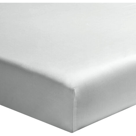 Drap housse bébé cododo percale bleu glacier bonnet 10 cm 50x85 (1/2)