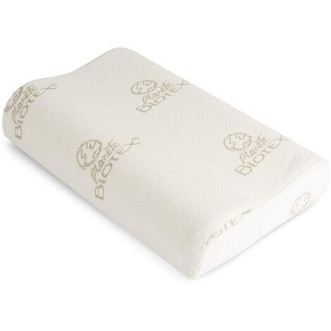 Oreiller ergonomique mousse mémoire végétale 40x60 ferme Biotex Maïa (1/2)