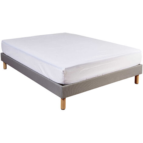 Protège matelas molleton 100% coton - bonnet 30 cm 70x190 (1/4)