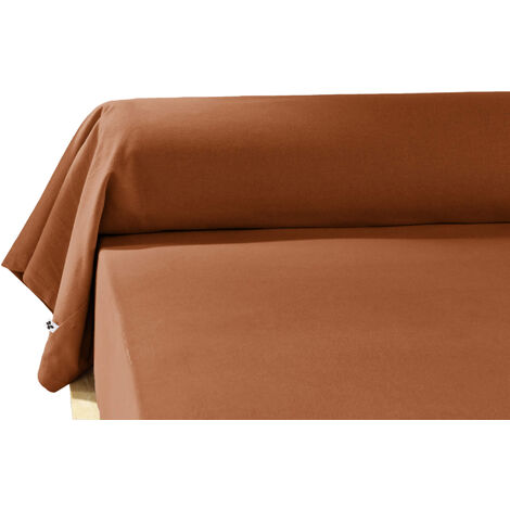 Taie de traversin flanelle orange 160 cm (1/3)
