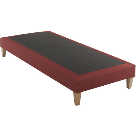 Sommier déco tapissier rouge Crépuscule - SOMEO 80x200 (1/3)