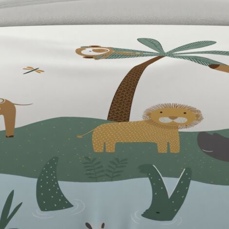Parure de lit enfant Savane vert 140x200
