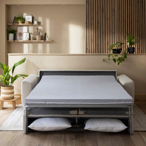 Terre De Nuit – Matelas mousse 135x185 cm – Épaisseur 7 cm – Mousse haute densité 28 kg/m³ – Housse déhoussable – Pour canapé-lit convertible