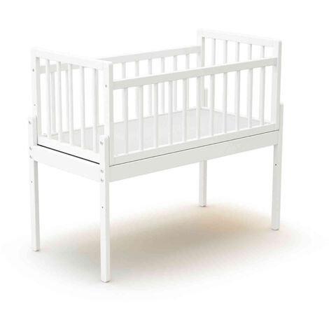 Les Tendances – Berceau cododo en bois hêtre massif 88x45x76 cm – Matelas 40x80 cm inclus – Barrières amovibles – Conception européenne